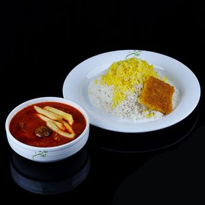 چلو خورشت قیمه آویشن